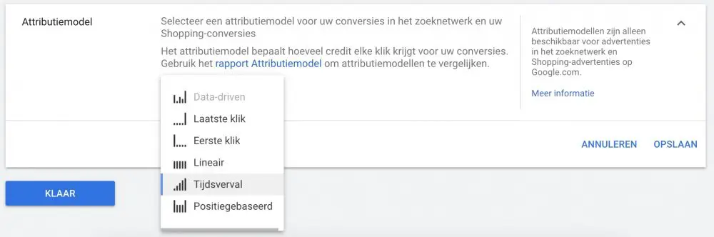 data-driven-attributiemodel eerder beschikbaar