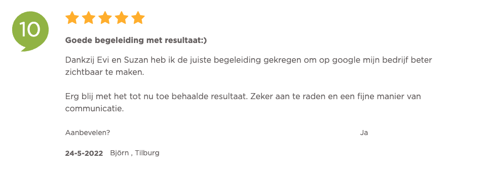 CaseMarketing klantenvertellen review Bjorn