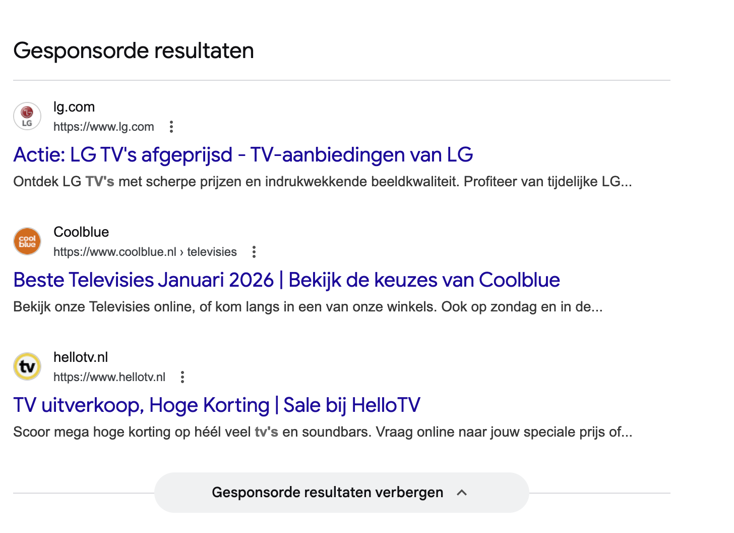 Gesponsorde resultaten