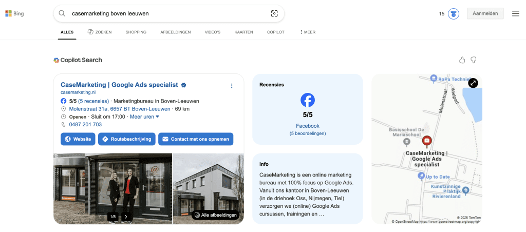 Bing plaatsen voor bedrijven