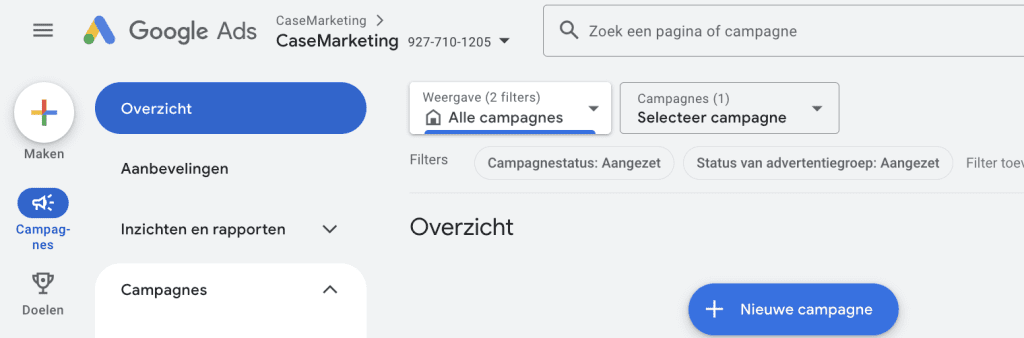 Google Ads id nummer