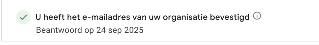 E-mailadres bevestigen adverteerdersverificatie