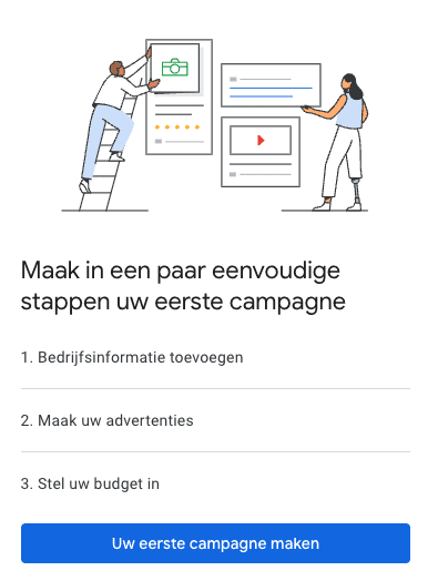  Google Ads account aanmaken&nbsp;