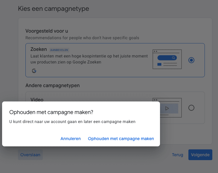 Een campagne maken 