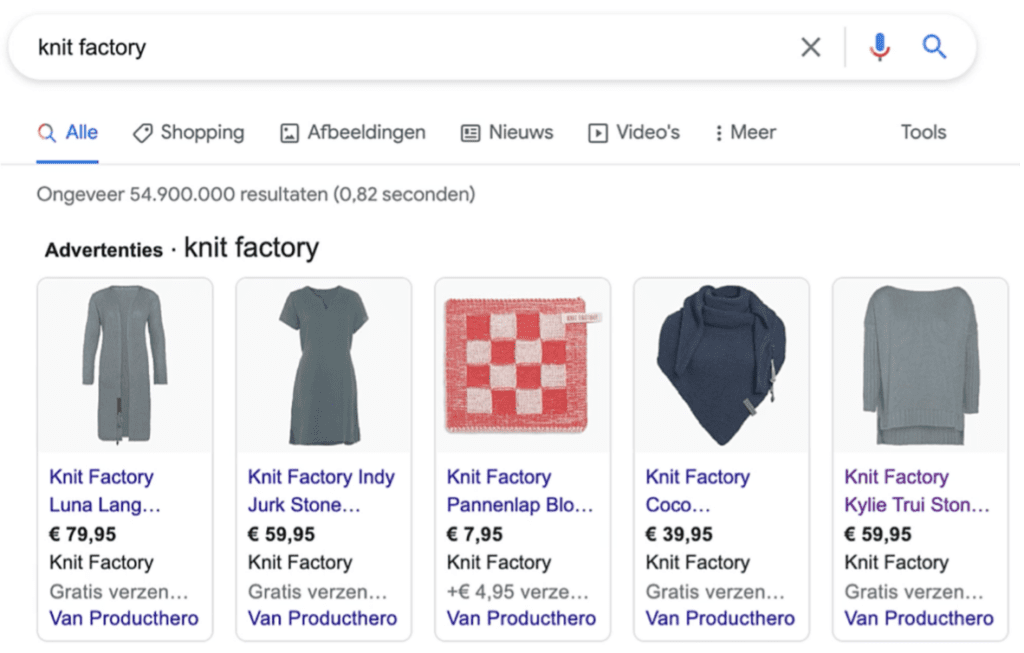 Shopping campagnes in Google Ads