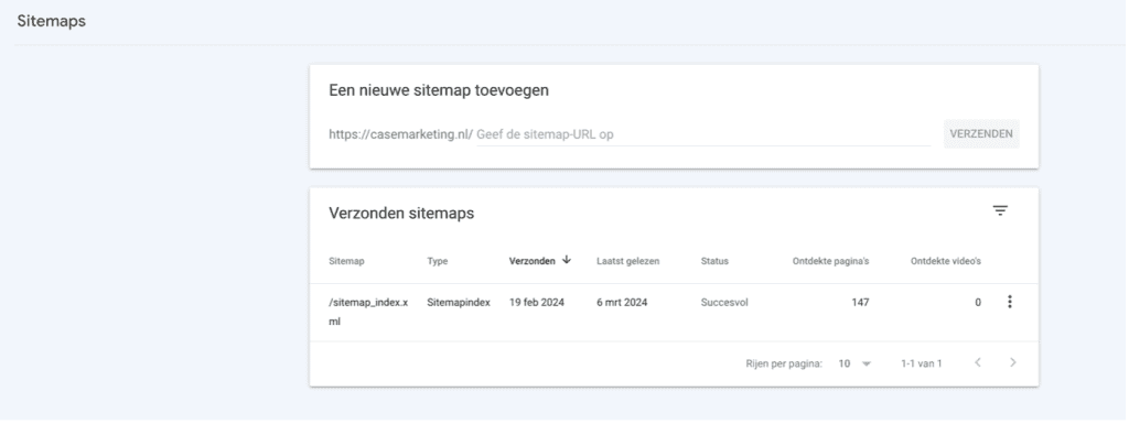 Sitemaps Google Search Console