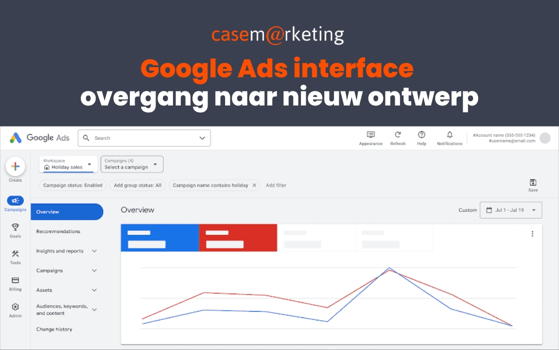 Google Ads interface: nieuw ontwerp - CaseMarketing