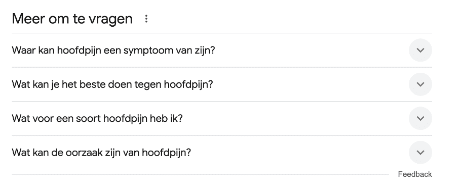 FAQ als structured data voorbeeld