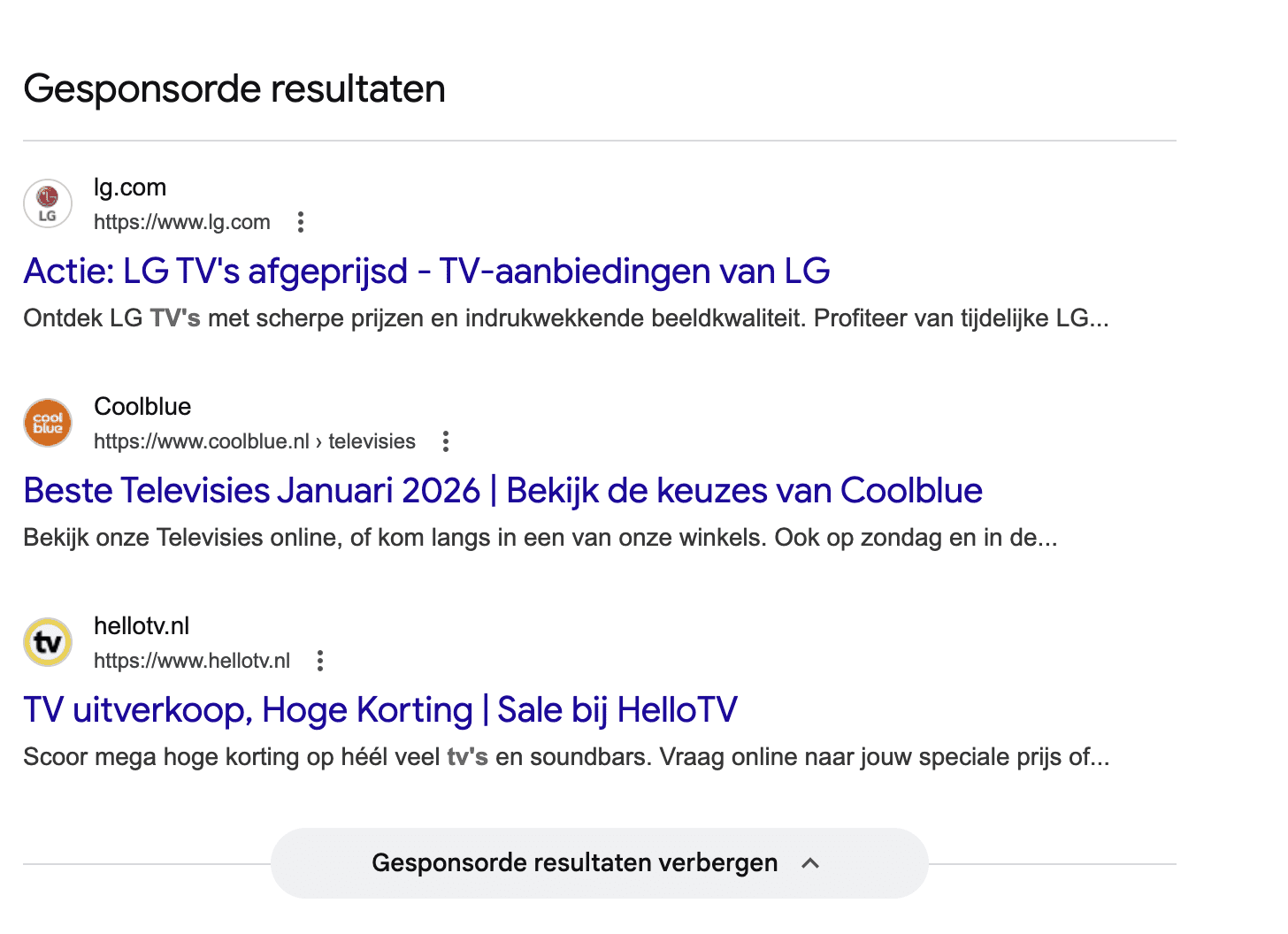 Gesponsorde resultaten